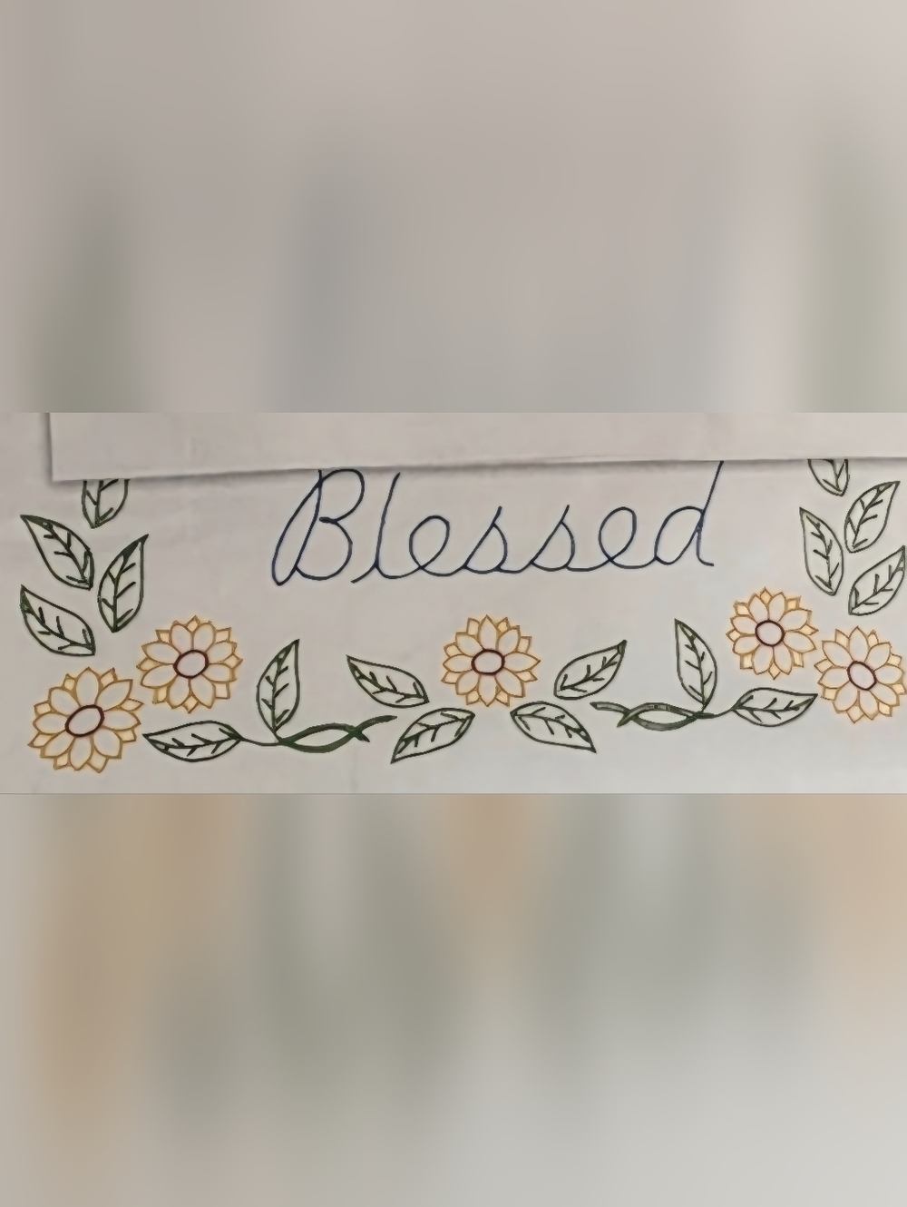 Perle Edge Pillowcases "Thankful" & "Blessed" Stamped For Embroidery With Floss - Picture 5 of 5